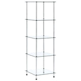 4-Tier Shelf 40X40X Tempered Glass