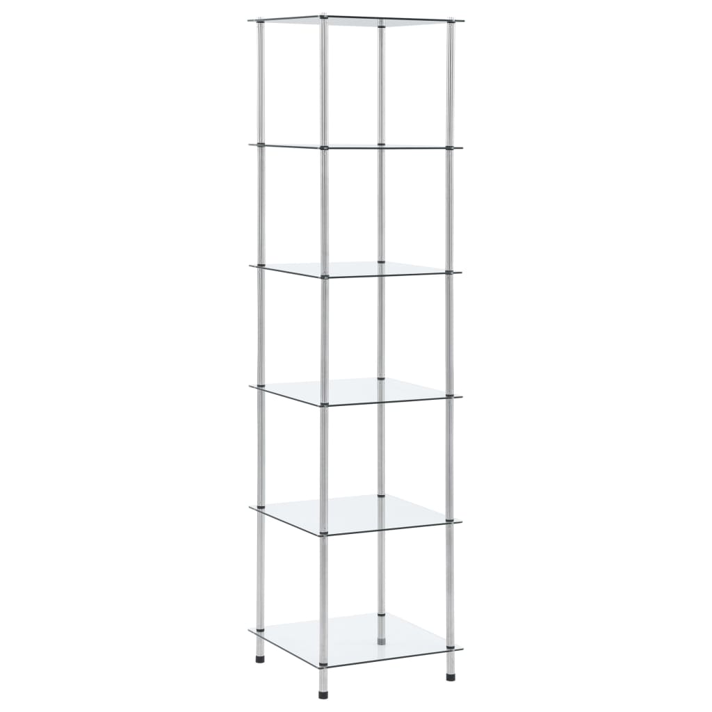 4-Tier Shelf 40X40X Tempered Glass