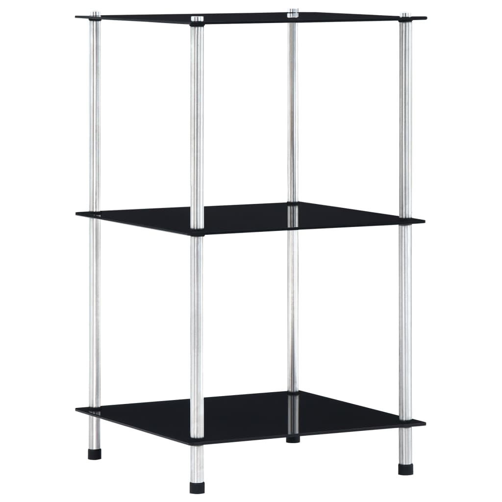 4-Tier Shelf 40X40X Tempered Glass