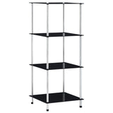 4-Tier Shelf 40X40X Tempered Glass