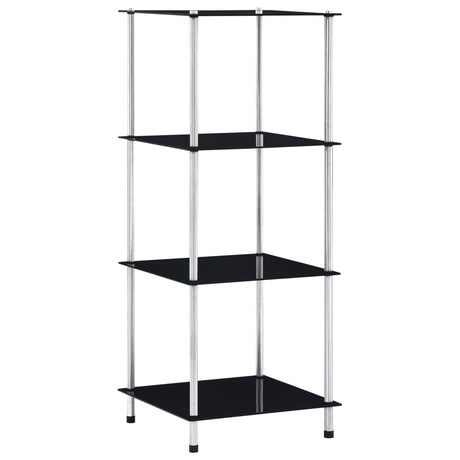 4-Tier Shelf 40X40X Tempered Glass