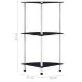 Shelf 30X30X67 Cm Tempered Glass