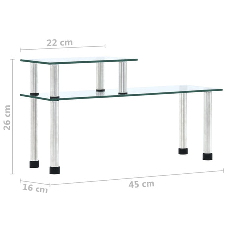 Kitchen Shelf 45X16X26 Cm Tempered Glass