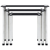 Nesting Tables 3 Pcs Tempered Glass