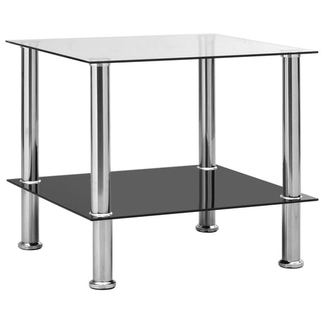 Side Table 45X50X45 Cm Tempered Glass