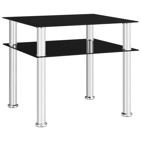 Side Table 45X50X45 Cm Tempered Glass