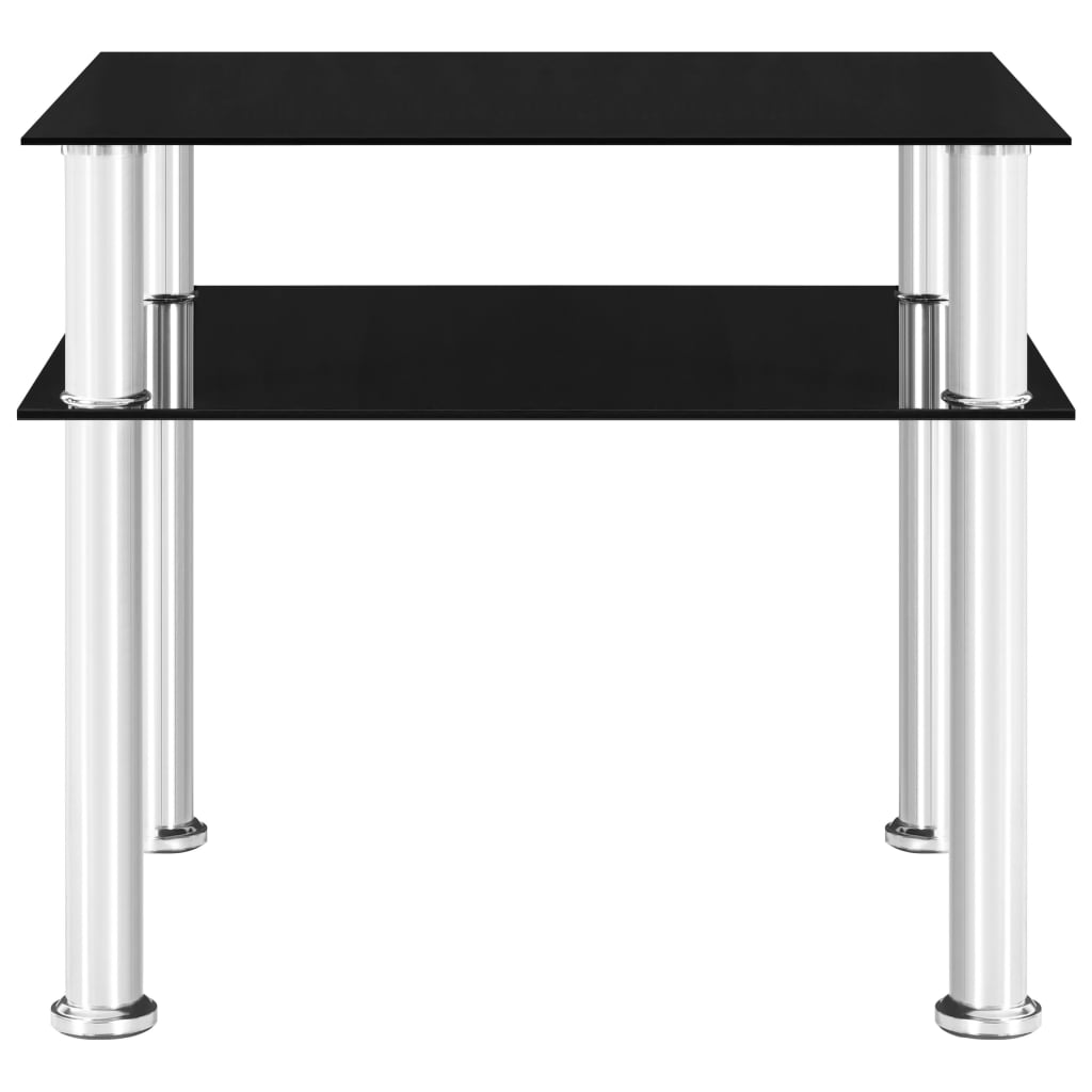 Side Table 45X50X45 Cm Tempered Glass