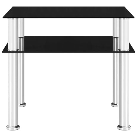 Side Table 45X50X45 Cm Tempered Glass