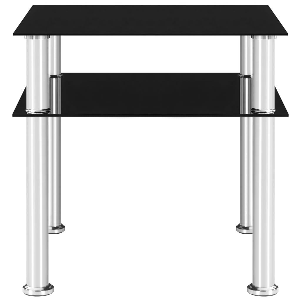 Side Table 45X50X45 Cm Tempered Glass