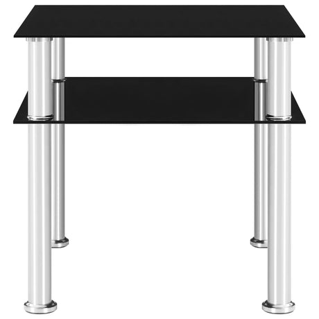 Side Table 45X50X45 Cm Tempered Glass