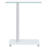 U-Shaped Side Table Transparent 45X30X58 Cm Tempered Glass