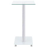 U-Shaped Side Table Transparent 45X30X58 Cm Tempered Glass