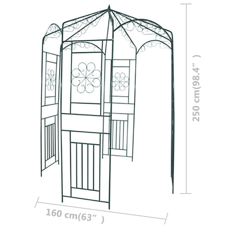 Garden Arch 250 Cm Dark Green