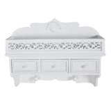 Wall Shelf/Peg With 3 Drawers 2 Hooks