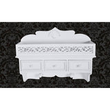Wall Shelf/Peg With 3 Drawers 2 Hooks