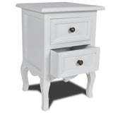 Bedside Cabinet 2 Pcs White 35X30X49 Cm Mdf