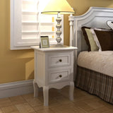 Bedside Cabinet 2 Pcs White 35X30X49 Cm Mdf