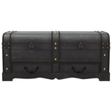 Wooden Treasure Chest Large Black