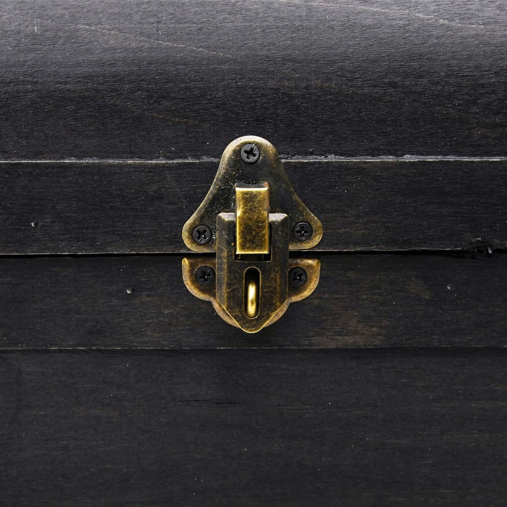 Wooden Treasure Chest Large Black