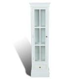 Chic Bookcase Cabinet With 3 Shelves White Wooden