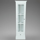 Chic Bookcase Cabinet With 3 Shelves White Wooden
