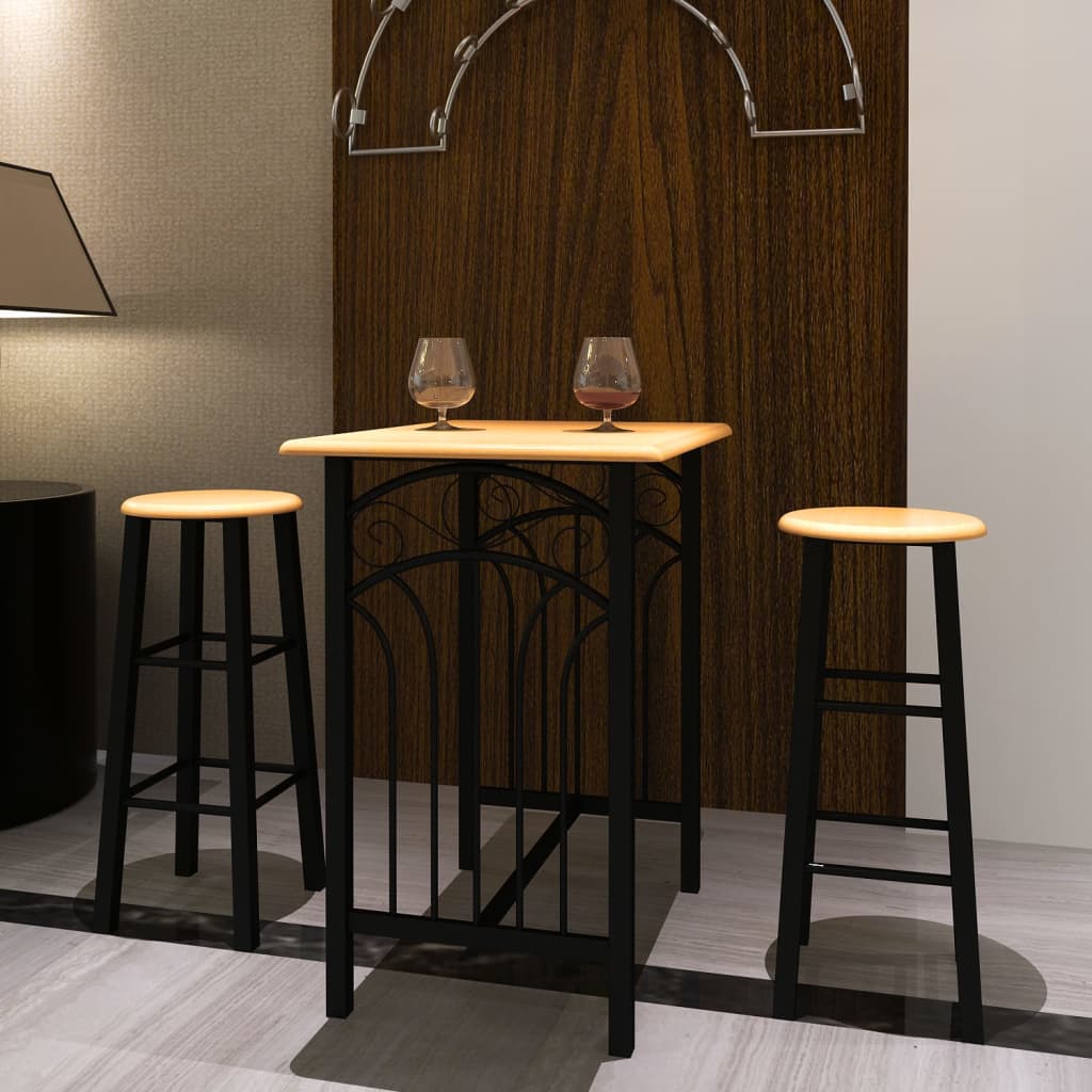 Breakfast/Dinner Table Dining Set Mdf With Black