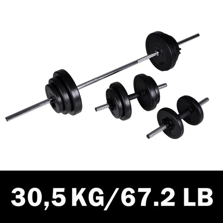 Barbell And Dumbbell With Plates