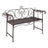 Garden Bench 132 Cm Steel Antique
