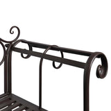 Garden Bench 132 Cm Steel Antique