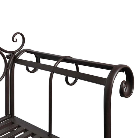 Garden Bench 132 Cm Steel Antique