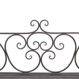 Garden Bench 132 Cm Steel Antique
