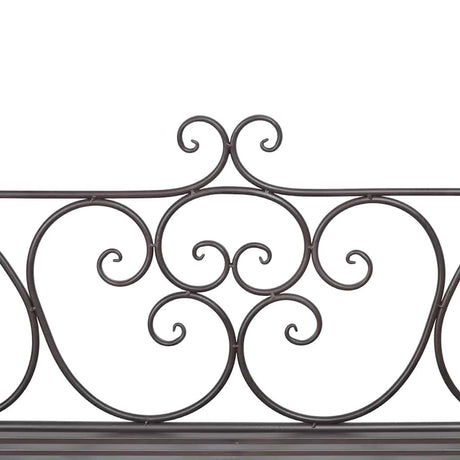 Garden Bench 132 Cm Steel Antique