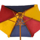 Kids' Picnic Table With Benches And Parasol Wood