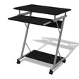 Compact Computer Desk With Pull-Out Keyboard Tray