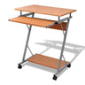 Compact Computer Desk With Pull-Out Keyboard Tray