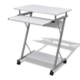 Compact Computer Desk With Pull-Out Keyboard Tray
