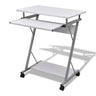 Compact Computer Desk With Pull-Out Keyboard Tray