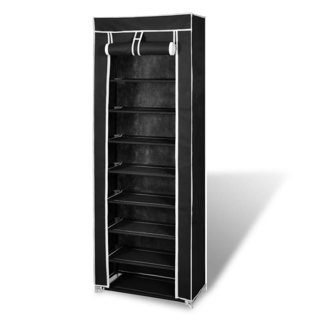 Fabric Shoe Cabinet With Cover 162 X 57 X 29 Cm