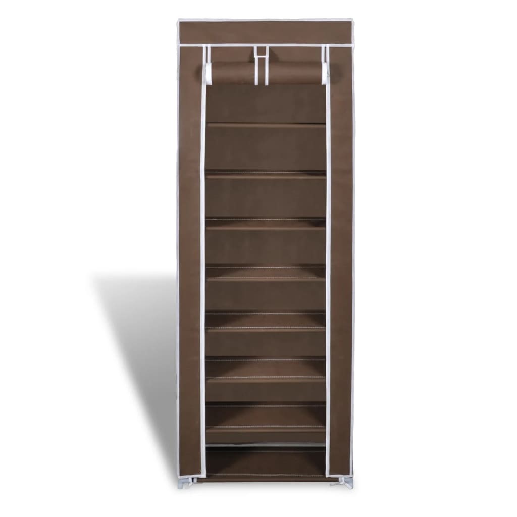 Fabric Shoe Cabinet With Cover 162 X 57 X 29 Cm