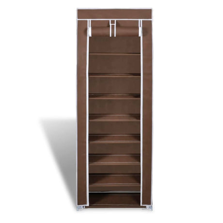 Fabric Shoe Cabinet With Cover 162 X 57 X 29 Cm
