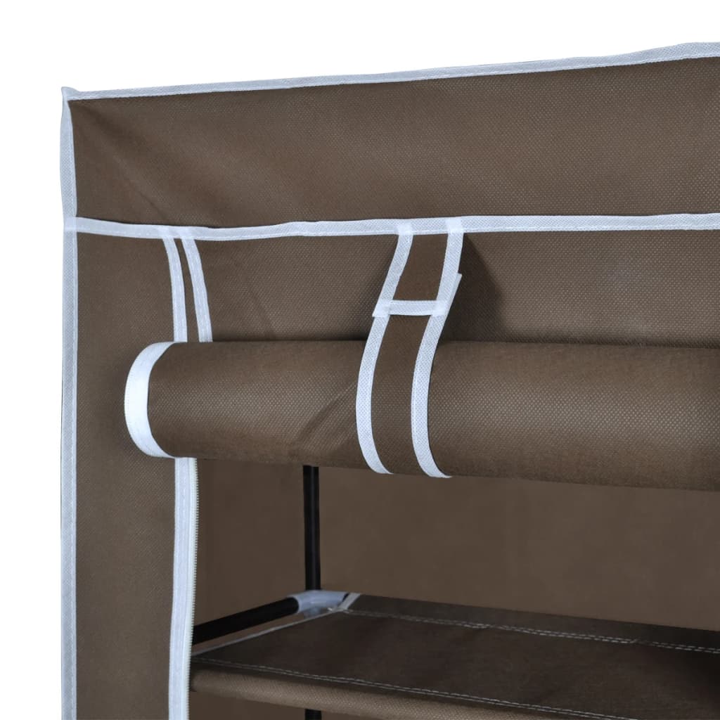 Fabric Shoe Cabinet With Cover 162 X 57 X 29 Cm