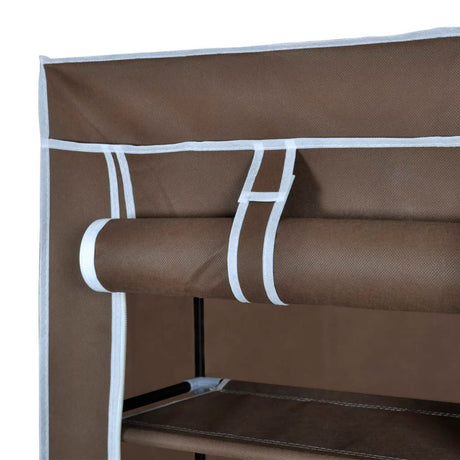 Fabric Shoe Cabinet With Cover 162 X 57 X 29 Cm