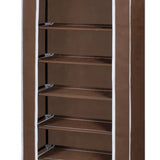 Fabric Shoe Cabinet With Cover 162 X 57 X 29 Cm