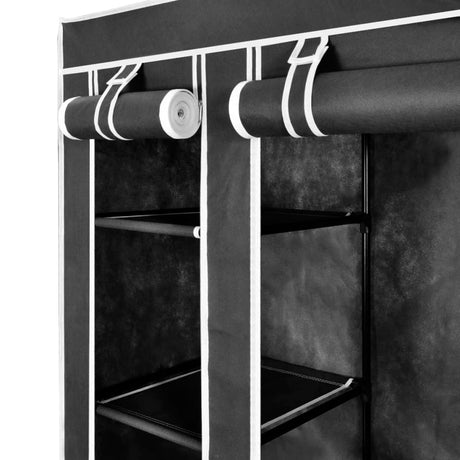 Fabric Wardrobe With Compartments And Rods 45X150X176 Cm