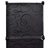 Modular Cabinet 9 Compartments 109x36.5x143 cm Black and White