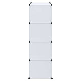 Modular Cabinet with 9 Compartments 109x36.5x143 cm White