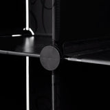 Modular Cabinet 18 Compartments Black and White 37x146x180.5 cm