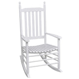 Rocking Chair With Curved Seat Poplar Wood