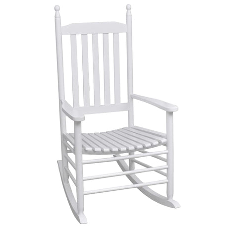 Rocking Chair With Curved Seat Poplar Wood