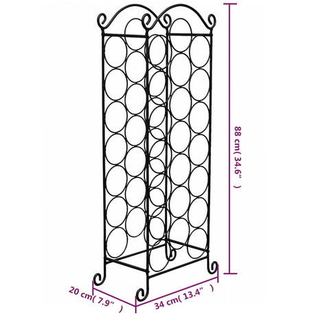 Wine Rack For 21 Bottles Metal